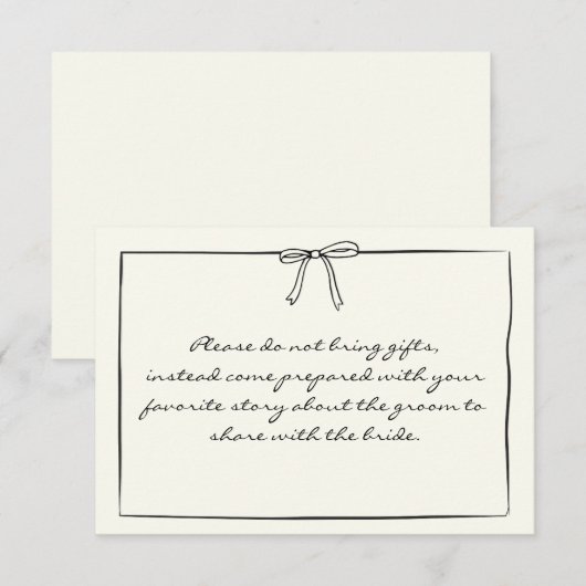 Tijdloze Chic Coquette Bow Vrijgezellenfeest Brunc Informatiekaartje (Voorkant / Achterkant)