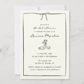 Tijdloze Chic Coquette Bow Vrijgezellenfeest Brunc Kaart (Voorkant)