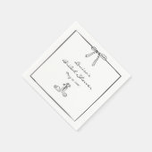 Tijdloze Chic Coquette Bow Vrijgezellenfeest Brunc Servet (Hoek)