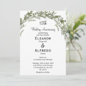 Tijdloze Classic Greenery Wedding Jubileum Kaart (Staand voorkant)