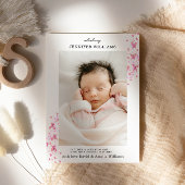 Tijdloze Classic Pink Butterfly Flat Baby Aankondiging