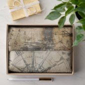 Tijdloze Collage Stijl Oude Tijdmeter Tissuepapier (Geschenk)