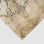 Tijdloze Collage Stijl Oude Tijdmeter Tissuepapier (Detail)