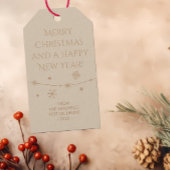 Tijdloze crème tan - Kerst foto cadeau Labels Cadeaulabel