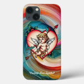 Tijdloze Cupido en Heart Ink Case-Mate iPhone Case (Achterkant)