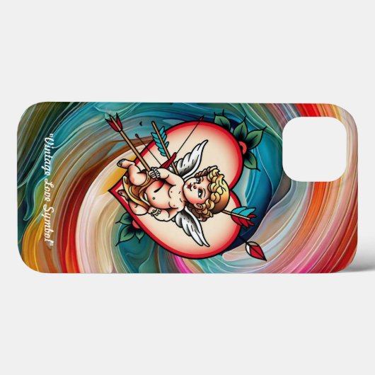 Tijdloze Cupido en Heart Ink Case-Mate iPhone Case (Achterkant (horizontaal))