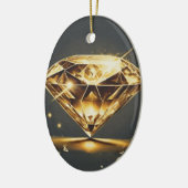 tijdloze diamanten parel keramisch ornament (Links)