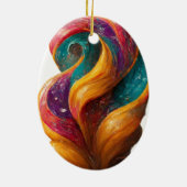 tijdloze diamanten parel keramisch ornament (Achterkant)