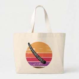 Tijdloze Didgeridoo bij Iconische Zonsondergang Grote Tote Bag