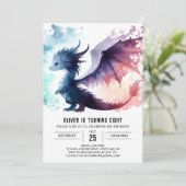 Tijdloze Dragon Birthday Custom Kaart (Staand voorkant)