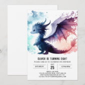 Tijdloze Dragon Birthday Custom Kaart (Voorkant / Achterkant)