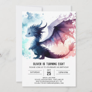 Tijdloze Dragon Birthday Custom Kaart