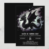 Tijdloze Dragon Birthday Kaart (Voorkant / Achterkant)