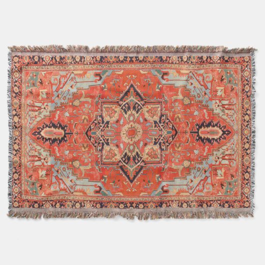 Tijdloze echo's: Erfgoed Boho Oriental Moroccan Deken (Voorkant)