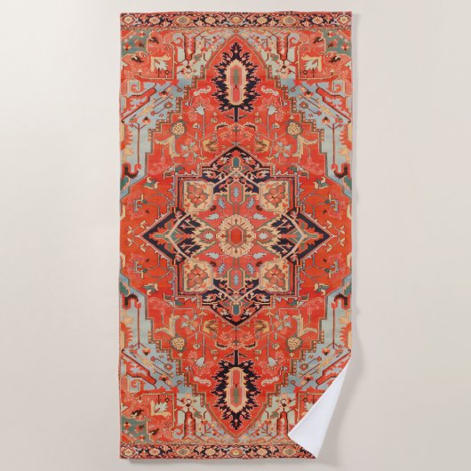 Tijdloze echo's: Erfgoed Boho Oriental Moroccan Strandlaken (Voorkant)