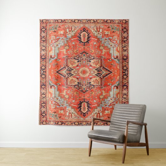 Tijdloze echo's: Erfgoed Boho Oriental Moroccan Wandkleed (In situ)