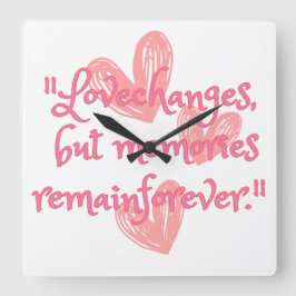 Tijdloze echo's vierkante klok