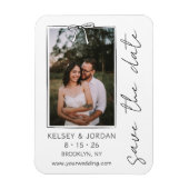 Tijdloze Eenvoudige Moderne Boog Huwelijk Save the Magneet (Verticaal)