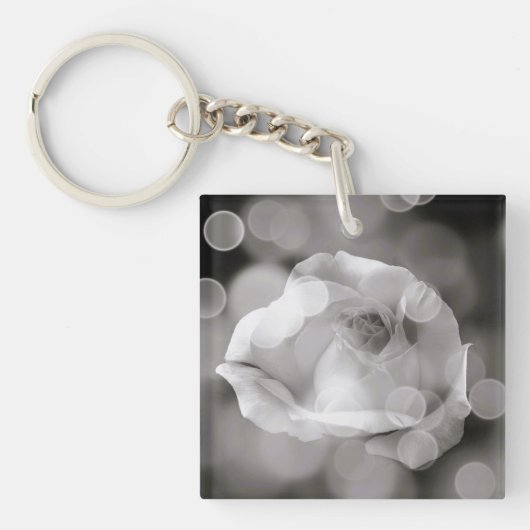 Tijdloze Elegance Acryl Sleutelhanger Ring (voorkant)