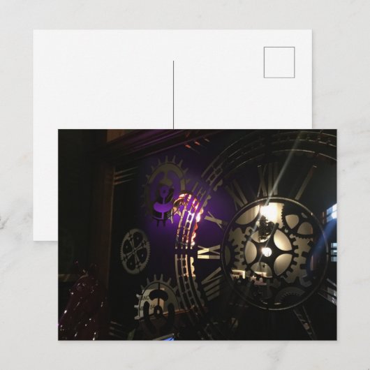 Tijdloze Elegance klok Briefkaart – Uniek Artistie (Voorkant / Achterkant)