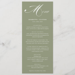 Tijdloze Elegance Sage Green Wedding Menu