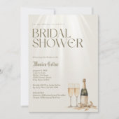 Tijdloze elegante bruids douche uitnodiging (Voorkant)
