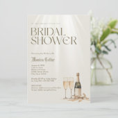 Tijdloze elegante bruids douche uitnodiging (Staand voorkant)