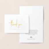 Tijdloze elegante bruiloft bedankt folie kaarten (Display)