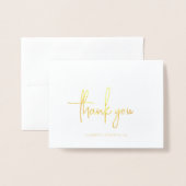 Tijdloze elegante bruiloft bedankt folie kaarten (Voorkant met envelop)