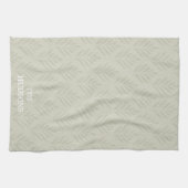 Tijdloze Elegante Olijfgroene Botanische Aangepast Theedoek (Horizontaal)