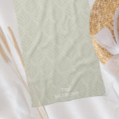 Tijdloze Elegante Olijfgroene Botanische Aangepast Theedoek