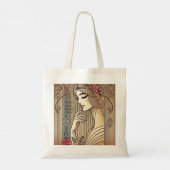 Tijdloze elegante sierlijke dame  Print Tote Bag (Achterkant)