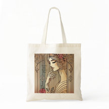 Tijdloze elegante sierlijke dame Print