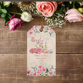 Tijdloze Elegante Theepartij Bruids Bruiloft Uitno Cadeaulabel