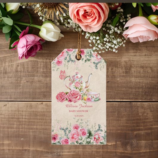 Tijdloze Elegante Theepartij Bruids Bruiloft Uitno Cadeaulabel