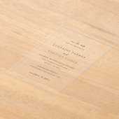 Tijdloze Elegante Trouwen Save the Date Acryl Uitnodigingen (Laagn)