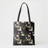 Tijdloze elegantie Abstract - zwart, goud, wit Tote Bag (Voorkant)