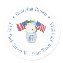 Tijdloze elegantie Amerikaanse vlaggen retour adre