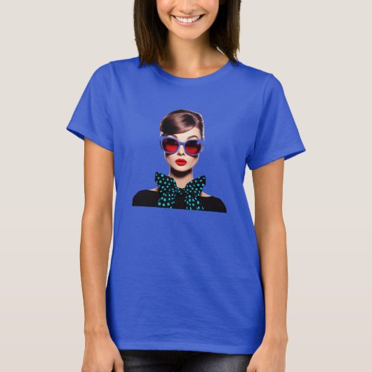Tijdloze elegantie: Audrey Hepburn geïnspireerd T- T-shirt (Voorkant)