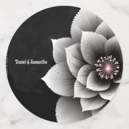 Tijdloze Elegantie: Black & Silver Blossom Wedding Confetti