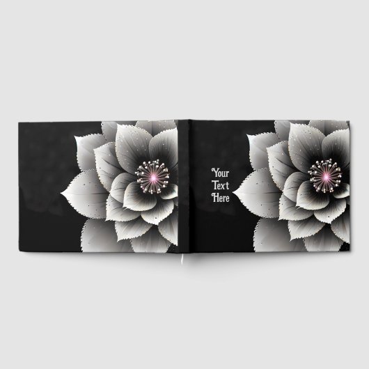 Tijdloze Elegantie: Black & Silver Blossom Wedding Gastenboek (Volledig)