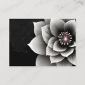 Tijdloze Elegantie: Black & Silver Blossom Wedding Informatiekaartje (Achterkant)