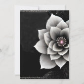 Tijdloze Elegantie: Black & Silver Blossom Wedding Kaart (Achterkant)