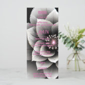 Tijdloze Elegantie: Black & Silver Blossom Wedding Menu (Staand voorkant)