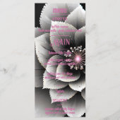 Tijdloze Elegantie: Black & Silver Blossom Wedding Menu (Voorkant)