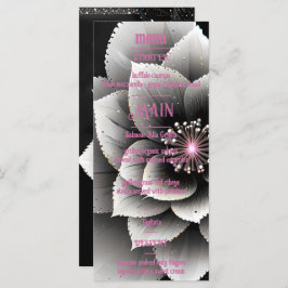 Tijdloze Elegantie: Black & Silver Blossom Wedding Menu