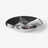 Tijdloze Elegantie: Black & Silver Blossom Wedding Papieren Kommen (Gebogen)