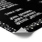 Tijdloze Elegantie: Black & Silver Blossom Wedding Poster (Hoek)