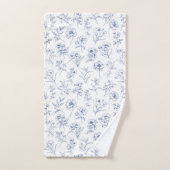  tijdloze elegantie Blauw Bloempatroon Bad Handdoek (Handdoek)