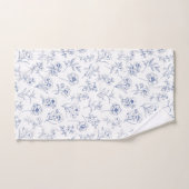  tijdloze elegantie Blauw Bloempatroon Bad Handdoek (Handdoek)